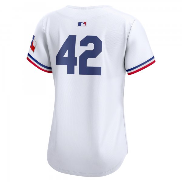 Women's Texas Rangers  Nike White 2024 Jackie Robinson Day Home Limited Jersey