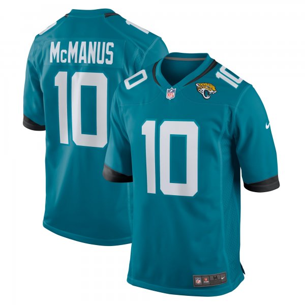 Men's Jacksonville Jaguars Brandon McManus Nike  Teal Team Game Jersey