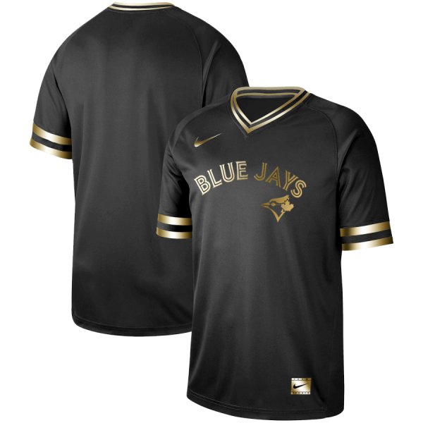 Men's Nike Toronto Blue Jays Blank Black Gold MLB Jersey