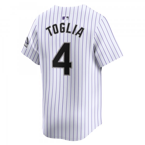 Men's Colorado Rockies Michael Toglia Nike White Home Limited Player Jersey