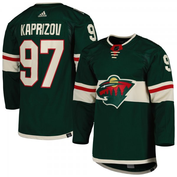 Men's Minnesota Wild Kirill Kaprizov adidas Green Home Primegreen Player Jersey