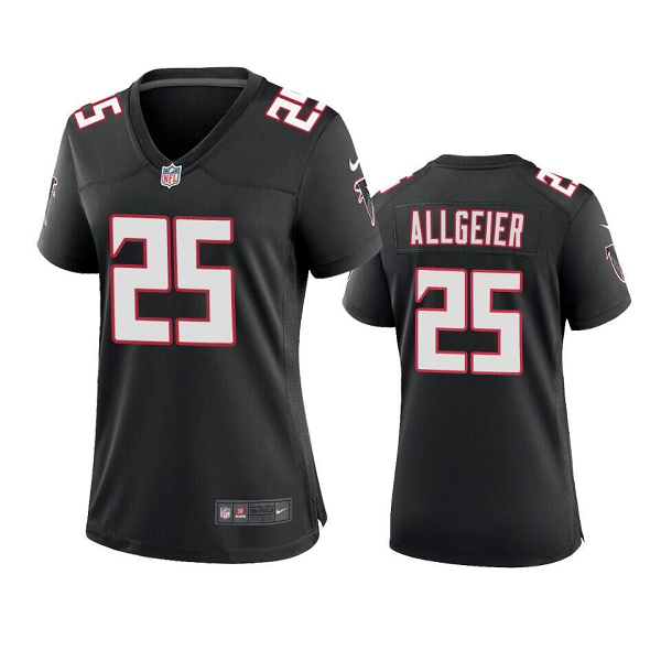 Women's Nike #25 Atlanta Falcons Tyler Allgeier Black Throwback Limited Jersey