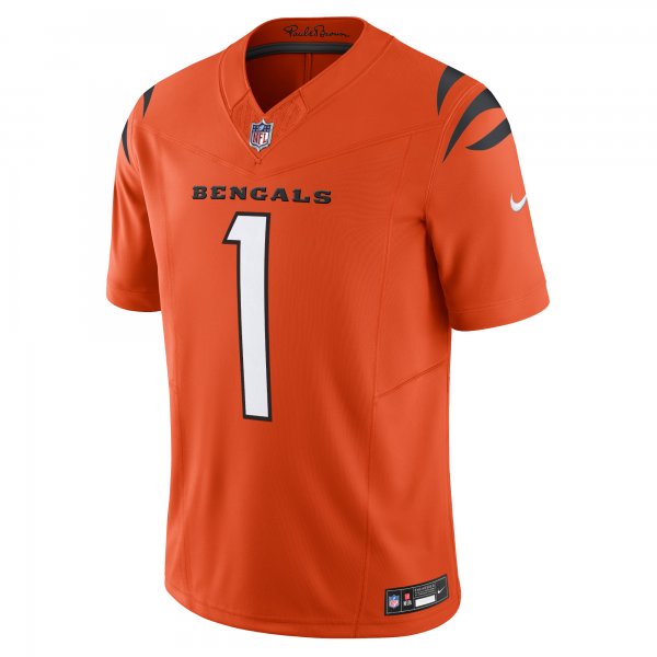 Men's Cincinnati Bengals Ja'Marr Chase Nike Orange Vapor F.U.S.E. Limited Jersey