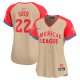 Women's American League #22 Juan Soto Nike Cream 2024 MLB All-Star Game Cool Base Jersey