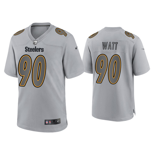 Men's Pittsburgh Steelers T.J. Watt Gray Atmosphere Fashion Game Jersey