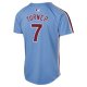 Youth Philadelphia Phillies Trea Turner Nike Light Blue Alternate Limited Player Jersey