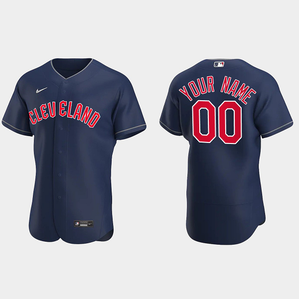 Custom Cleveland Guardians Alternate Men's Jersey - Navy