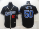 Men's Nike Los Angeles Dodgers #50 Mookie Betts Black MLB Cool Base Jersey