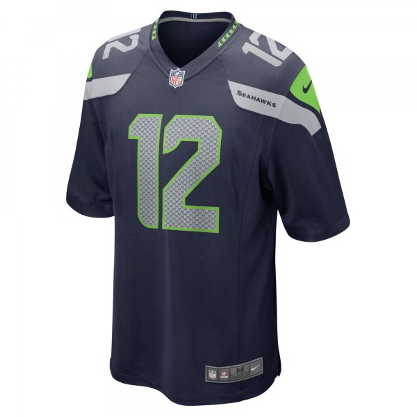 Men's Seattle Seahawks 12s Nike College Navy Game Team Jersey