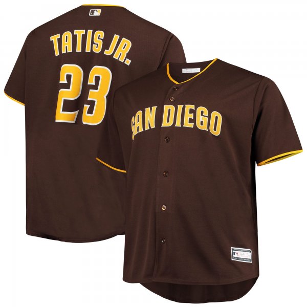 Men's San Diego Padres Fernando Tatis Jr. Brown Big & Tall Replica Player Jersey