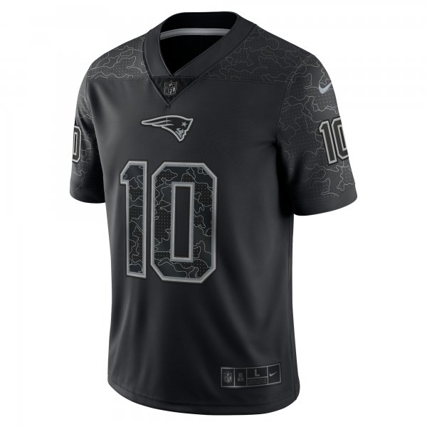 Men's New England Patriots Mac Jones Nike Black RFLCTV Limited Jersey