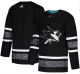 Men's Adidas San Jose Sharks 2019 All Star Game All-Star Game Pro Parley Black Blank Jersey