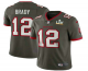 Men's Tampa Bay Buccaneers #12 Tom Brady Grey 2021 Super Bowl LV Vapor Untouchable Stitched Nike Limited NFL Jersey