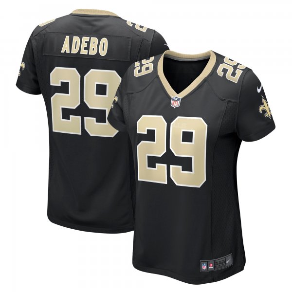 Women's New Orleans Saints Paulson Adebo Nike Black Game Jersey