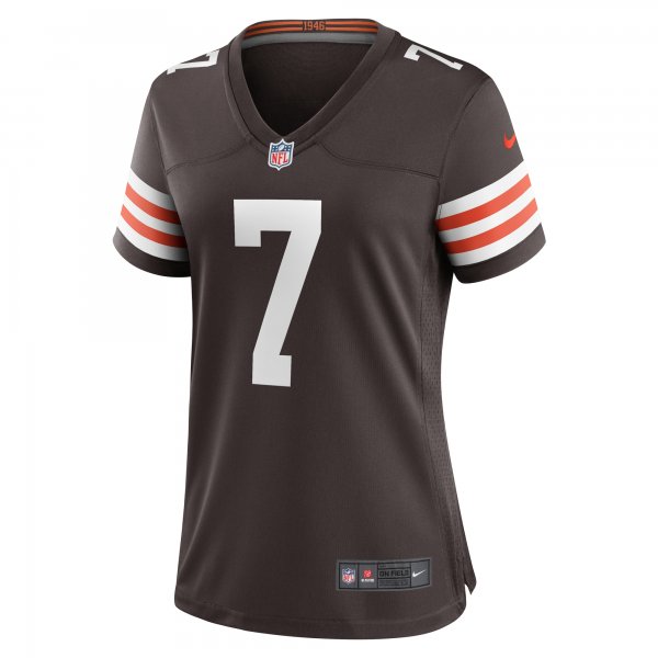 Women's Cleveland Browns Dustin Hopkins Nike  Brown Team Game Jersey