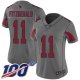 Women's Arizona Cardinals #11 Larry Fitzgerald SilverStitched NFL Limited Inverted Legend 100th Season Jersey