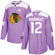 Adidas Chicago Blackhawks #12 Alex DeBrincat Purple Fights Cancer Stitched NHL Jersey