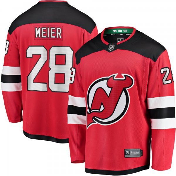 Men's New Jersey Devils Timo Meier Fanatics Red Home Breakaway Jersey