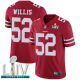 San Francisco 49ers #52 Patrick Willis Red Team Color Super Bowl LIV Bound Men's Stitched NFL Vapor Untouchable Limited Jersey