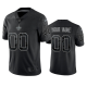 New Orleans Saints Custom Black Reflective Limited Jersey #00