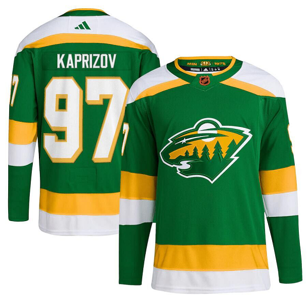 Men's Minnesota Wild #97 Kirill Kaprizov Reverse Retro 2.0 Green Jersey