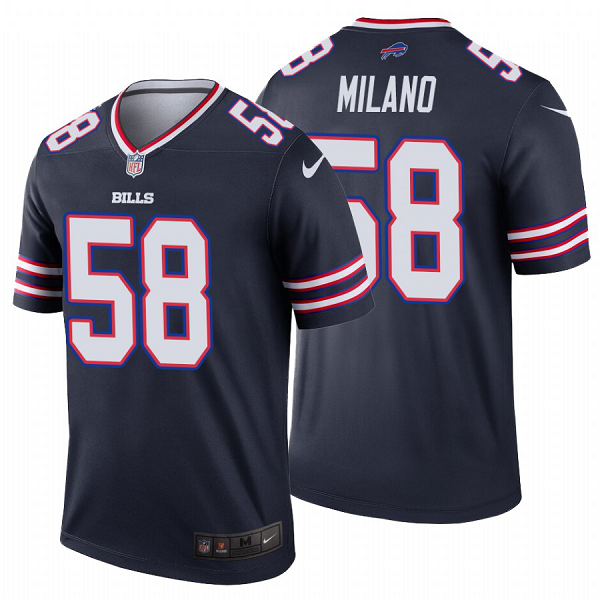 Men's Matt Milano #58 Buffalo Bills Inverted Legend Navy Jersey