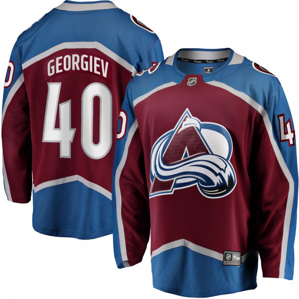 Men's Colorado Avalanche Alexandar Georgiev Fanatics Burgundy Home Breakaway Player Jersey