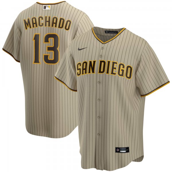 Men's San Diego Padres Manny Machado Nike Tan Alternate Replica Player Jersey