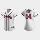 Women's Atlanta Braves #14 Adam Duvall White Replica MLB Jersey