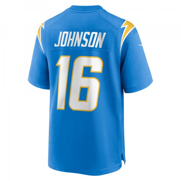 Men's Los Angeles Chargers Tyler Johnson Nike  Powder Blue Team Game Jersey