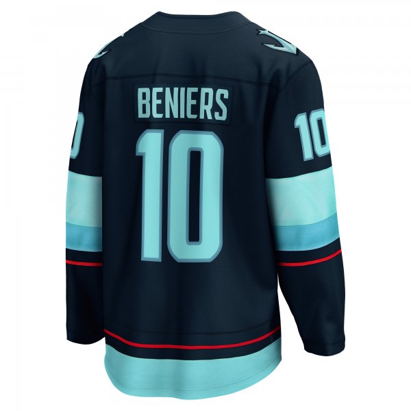 Men's Seattle Kraken Matty Beniers Fanatics Deep Sea Blue Premier Breakaway Player Jersey