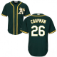 Men's Oakland Athletics #26 Matt Chapman Official Green Majestic Cool Base Alternate Player MLB Jersey