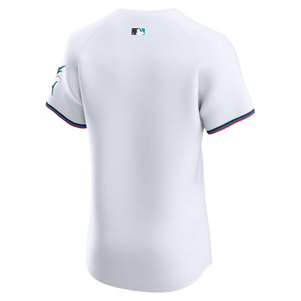 Men's Miami Marlins Nike White Home Elite Jersey