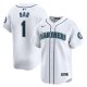 Men's Seattle Mariners Nike White #1 Dad Home Limited Jersey