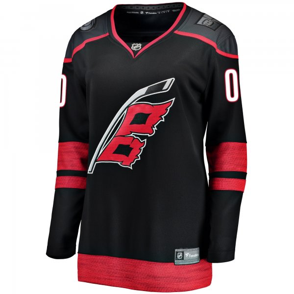 Women's Carolina Hurricanes Fanatics Black Home Breakaway Custom Jersey