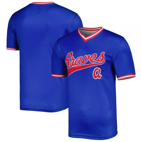 Men's Atlanta Braves Stitches Royal Cooperstown Collection Team Jersey