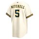 Men's Milwaukee Brewers Garrett Mitchell Nike Cream Replica Player Jersey