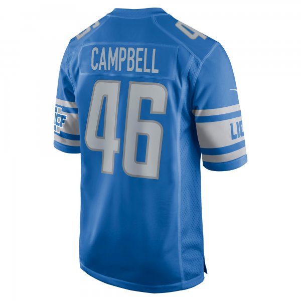 Men's Detroit Lions Jack Campbell Nike Blue 2023 NFL Draft First Round Pick Game Jersey