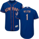 New York Mets #1 Mookie Wilson BlueGrey NO Flexbase Collection Stitched MLB Jersey