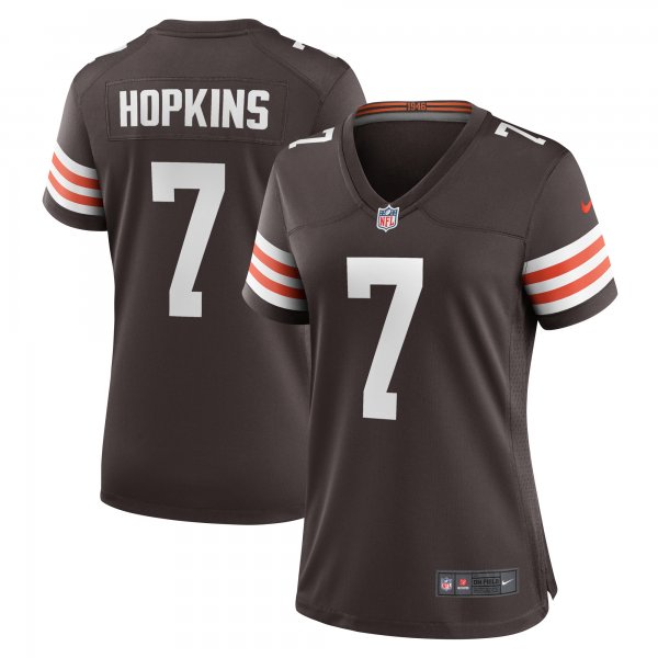 Women's Cleveland Browns Dustin Hopkins Nike  Brown Team Game Jersey