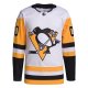 Men's Pittsburgh Penguins  adidas White Away  Primegreen Custom Jersey