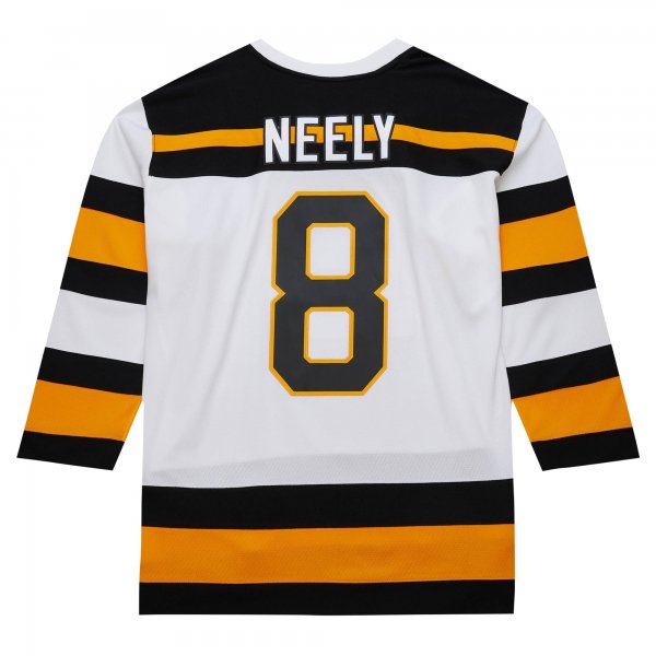 Men's Boston Bruins Cam Neely Mitchell & Ness White  1991/92 Alternate Captain Blue Line Player Jersey