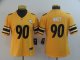 Women's Nike Pittsburgh Steelers #90 T. J. Watt Gold Limited Inverted Legend Football NFL Jersey