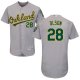 Oakland Athletics #28 Matt Olson Grey Flexbase Collection Stitched MLB Jersey