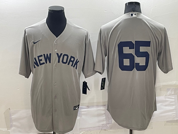 Men's New York Yankees #65 Nestor Cortes 2021 Field of Dreams Cool Base Gray Jersey