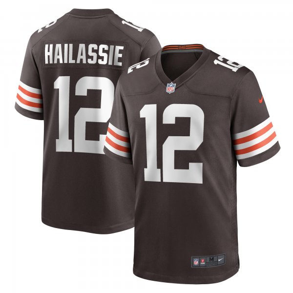 Men's Cleveland Browns Kahlef Hailassie Nike  Brown Team Game Jersey