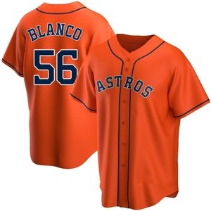 Men's Houston Astros #56 Ronel Blanco Orange Alternate Stitched MLB Jersey