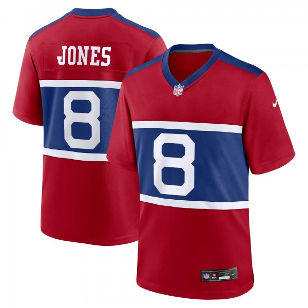 Men's New York Giants #8 Daniel Jones Nike Century Red Alternate Player Game Jersey