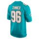 Men's Miami Dolphins Justin Zimmer Nike Aqua Home Game Player Jersey