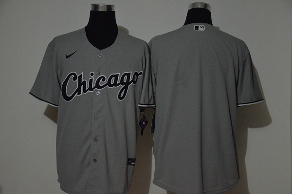 Men's Chicago White Sox Blank Grey Stitched MLB Cool Base Nike Jersey